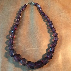 Vintage faceted bead necklace